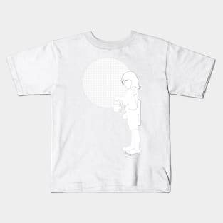 Line Drawing: Child Kids T-Shirt